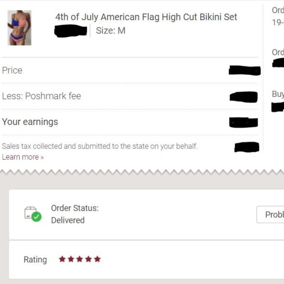 American Flag High Cut Bikini Set - Picture 6 of 6